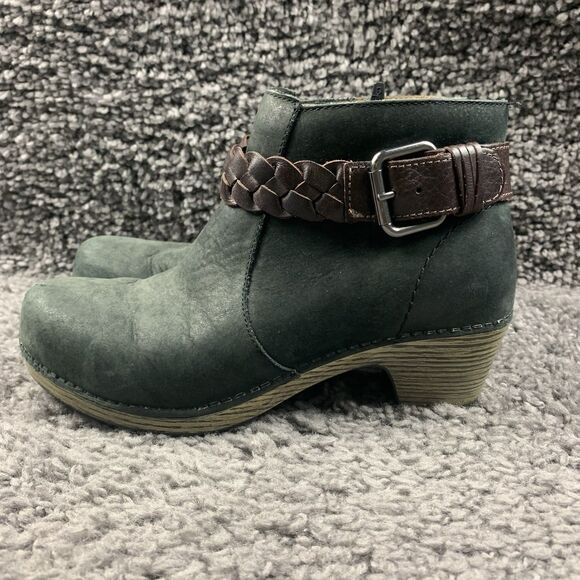 Dansko Boots Womens Tivoli Michelle Ankle Braided Black Nubuck US 5.5-6 EUR 36 - Picture 1 of 8